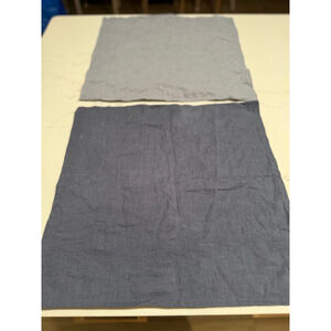 NEW Set of 2 Linen Blend Pillow Covers 20x20” Dark & Light Gray